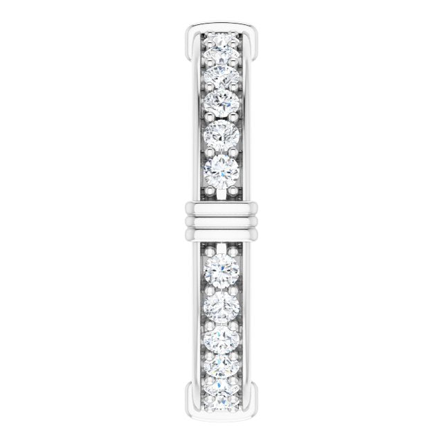 0.72 ct. Round Diamond Stackable Eternity Band-VIRABYANI
